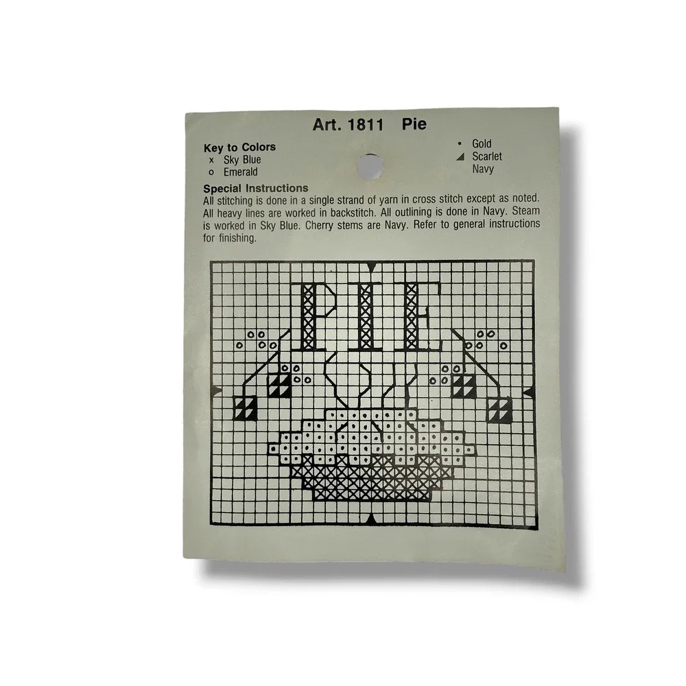 Needl-Magic Stitch n Frame‎ Kit Multi Pie Vintage Counted Cross Stitch Started